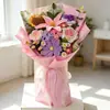 Flores Tejidas de Hilo Acabado Transfronterizo, Ramos Hechos a Mano, Regalos Festivos, Decoraciones de Flores Eternas, Flores Artificiales, Venta al por Mayor de Fabricantes