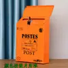 Buzón Pequeño con Cerradura, Impermeable y a Prueba de Sol, Buzón de Metal Resistente a la Corrosión, Buzón de Pared, Caja de Conveniencia, Buzón