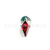 Brincos de Titânio F136 Pedra Zircônia Rombus Hélice de Orelha Unha de Osso Titânio Liga G23 Rosca Interna Piercing de Lábio Joia