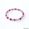 Pulsera de Cristal Súper Siete Negro Dorado Natural Qianjing Wanma Pulsera de Cuentas de Moda para Hombres y Mujeres Venta al por Mayor de Cristales