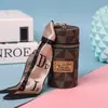 Pingente de Bolsa Cilíndrica Floral Vintage Europeu e Americano, Mini Porta-Moedas Pequeno, Chaveiro, Bolsa Portátil com Zíper para Batom, Estampa Retrô