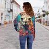 Amazon Suéter 3D estampa polvo aranha alpaca Europeu e Americano novo top suéter ombro a ombro feminino blusa de base feminina Mulheres