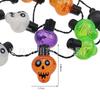 Coolott Halloween Transfronterizo 9 Luz LED Colorida Fantasma Luz para el Cabello Collar