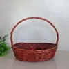 Cesta de Frutas Rattan Cesta de Flores para Presentear Cesta de Frutas Cesta de Mão para Frutas Cesta de Presente Embalagem Cesta de Bambu Trançado Cesta de Ovos