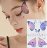Pegatinas de Tatuaje Facial de Mariposa, Tatuajes Temporales de Transferencia al Agua, Pegatinas Impermeables de Maquillaje para Rostro y Ojos para Fiesta Bar Cosplay Carnaval Festival