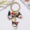 Lindo llavero de Kitty de Sanrio, colgante para mochila, accesorio para bolso, decoración para estudiantes y novias, Kuromi de dibujos animados para niñas
