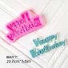 Bolo Carta de Aniversário Molde de Silicone Conjunto de Letras Argila de Chocolate Resina Decoração Forma para Assar Sobremesa