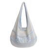 Bolsa de Palha Tecida para Mulheres 2025 Verão Novo Estilo Design Vazado para Brincadeiras na Praia e Roupas de Trabalho Bolsa de Ombro/Axila de Tricô