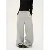 Calça de moletom larga estilo palácio retrô da moda com várias fileiras de botões, cintura elástica, corte solto e caimento fluido, adequada para homens e mulheres, perfeita para primavera e verão
