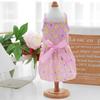 Saia Fina de Verão para Pet Estilo Princesa Gato Teddy Suspensório Bolinhas Cachorro Fabricante Atacado Saia Pronta