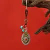 Envío directo de fábrica de colgante zodiacal de doble cara estilo Xizang con nueve palacios y ocho trigramas, joyería de estilo étnico con esmalte azul antiguo