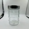 Frasco de Vidrio Sellado de Grado Alimenticio con Tapa, Frasco de Almacenamiento con Patrón de Burbujas y Grano, Botella de Almacenamiento, Frasco de Vidrio, Frasco Sellado