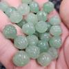 Dongling Jade Loto perlas Perlas sueltas de jade cuarzo verde hierba roca Cadena de Loto de jade pulsera pendientes pasador accesorios