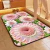 Alfombrilla de tierra de diatomeas con forma de flor tridimensional 3D, adecuada para uso doméstico, baño y entrada; absorbente, antideslizante y resistente a las manchas