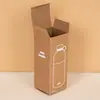Caja de Cartón Kraft Personalizada, Caja Plegable para Empaque de Vasos de Agua, Caja de Papel para Empaque Exterior de Vasos Térmicos para Café, Engrosada, Impresa