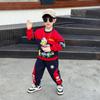Conjunto de Sudadera con Capucha de Dibujos Animados para Niños 2026 Otoño Nuevo Estilo Conjunto de Dos Piezas a la Moda para Niños Holgado y Elegante