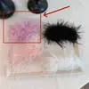 Otoño Temprano Super Hada Pura Deseo Tocados de Alta Gama Pinza de Plátano de Pluma Negra Horquilla de Pluma de Avestruz para Niñas en la Parte Posterior de la Cabeza