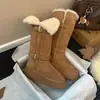 Primeiro Encontro Ji Duas Formas Botas de Neve Femininas 2026 Novo Estilo Inverno Sola Grossa Aveludado Espessado Botas Longas Quentes Neve Algodão