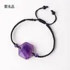 Pulseira Tecida à Mão Estrela de Seis Pontas Pedra Original de Cristal Natural Transfronteiriça Amethyst Pedra Olho de Tigre Joias Estrela de Seis Pontas