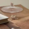 Anel de Borboleta Estilo Coreano para Mulheres, Design de Nicho, Estilo Minimalista, Anel Ajustável com Zircônia, Anel Versátil da Moda para Dedo Indicador