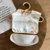 Bolsillo de Arroz Desmontable para Bebé, Babero Impermeable de PU para Comer, Bolsillo para Saliva para Niños y Niñas, Categoría A [Stock Listo al por Mayor]