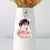 Wang Xingyue Wang Tao Acrílico Branco Chaveiro Dupla Face Suporte para Fã Pingente de Bolsa Pingente de Mochila Mercadoria de Celebridade