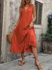 Estación independiente de Amazon comercio exterior transfronterizo verano explosivo europeo y americano chaleco falda sin mangas suelto casual color sólido vestido