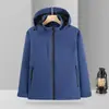 521 Nueva Chaqueta de Malla Fina de Color Sólido para Exteriores de una Sola Capa Impermeable Transpirable Cortavientos Cálida Ropa de Trabajo Abrigo