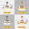 Luz de Techo con Ventilador LED Invisible para Dormitorio, Sala de Estar, Comedor, Ventilador de Techo Doméstico Moderno Minimalista de 48 pulgadas, Velocidad Variable, Alto Flujo de Aire