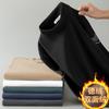 Ropa interior térmica De Rong de temperatura constante con forro polar, ropa interior gruesa, camisa básica para hombre, cuello medio alto, camiseta de manga larga de color sólido, ropa de otoño