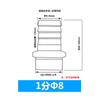 Acero inoxidable 304 hexágono junta de tubo de cuero junta de cuero de diámetro variable rosca exterior pagoda manguera de tubo de agua junta tapón de cuero bambú 6 puntos