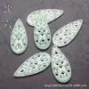 Pingente oco de aventurina, pingente vintage estilo corte de aventurina natural, broche DIY, colar, brincos, acessórios