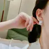 Pendientes Retro de Espiral con Hoja de Loto y Perla Estilo Francés, Elegantes y Versátiles para el Trabajo, Pendientes de Lujo Ligero y Nicho de Alta Gama para Mujer