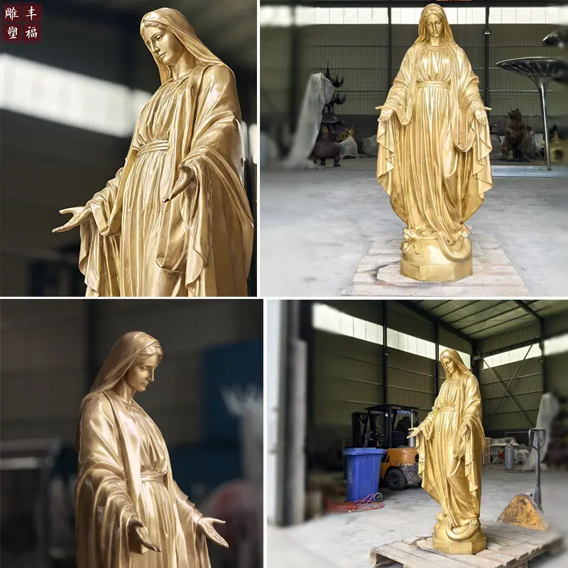 铜宗教圣母雕塑