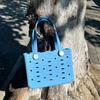 Nova Bolsa de Praia Eva Europeia e Americana Bolsa de Mão para Férias ao Ar Livre na Beira-Mar Bolsa com Furos DIY Bolsa Multifuncional de Grande Capacidade