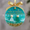 Calcetines Navideños con Forma de Corazón de Vidrio Marino Estéreo de Venta Caliente Transfronteriza Decoraciones Colgantes de Amistad
