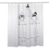 Cortina de Ducha de Baño Impermeable Engrosada, Cortina de Partición sin Perforaciones, Cortina de Puerta, Separación Húmeda y Seca Estampada en Peva