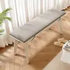 Banco largo de madera maciza nórdica para recibidor y sala de estar, banco simple para cambiarse los zapatos, banco moderno para el pie de la cama del dormitorio con cojín suave