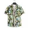 Camisa de manga corta con estampado completo de pájaros para hombre, verano, retro, callejero, estilo hawaiano perezoso, para pareja, vacaciones, playa, camisa de flores