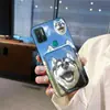 Adecuado para Funda de Teléfono Móvil Oral-Feng Textura Digital Borde Completo Creativo Ranura para Tarjeta de Refrigeración Dibujo Animado Carcasa Blanda Hombres y Mujeres Gato