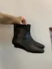 Botines cortos de tacón de cuña y punta cuadrada estilo coreano con cremallera lateral para mujer, nuevo modelo otoño 2026, botines de moda retro elegantes de tacón bajo