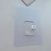 Gancho rectangular de cuerno de rinoceronte cristal gris cepillado transparente montado en la pared clavo portante sin clavos pared gancho sin costuras