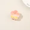 Grampo de Cabelo Flor de Hibisco Tendência de Verão, Grampo de Cabelo Flor Degradê, Estilo Férias na Praia, Presilha Tubarão para Penteado no Topo da Cabeça, Grampo de Garra