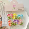 Pequeno Ímã de Geladeira Chaveiro Flor de Pessegueiro Flor Verde Resina 3D Decoração de Painel de Carro Decoração de Veículo Elétrico