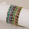Pulsera de circón con diamantes completos transfronteriza, pulsera de moda de lujo ligero de alta gama, joyería versátil con diamantes, adecuada tanto para hombres como para mujeres, única y versátil
