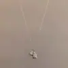 Collar Largo de Gota de Agua Plateada para Mujer, Gama Alta, Gama Alta, Accesorios de Nicho de Lujo Accesible, Colgante de Cadena Ajustable para Suéter