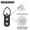 Herrajes para Marco de Fotos Agujero Doble Alambre Grueso Anillo Negro Colgante Gancho Decorativo para Marco de Fotos Accesorios Ocultos para Marco Colgante Hebilla Colgante Galvanizado