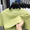 Camiseta Básica Lisa de Gola Redonda em Tencel Lyocell Macia Amiga da Pele Respirável Refrescante Masculina Manga Curta Cor Sólida Camada Base t