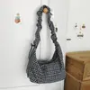 Bolso Casual de Lona de un Solo Hombro Estilo Nuevo para Mujer, Tote Texturizado de Gran Capacidad, Bolso Cruzado a Cuadros 2026, Casual