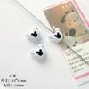 Cuentas sueltas de aleación con forma de oso de viento, estilo fragante, serie en blanco y negro, para collar, pulsera y accesorios hechos a mano